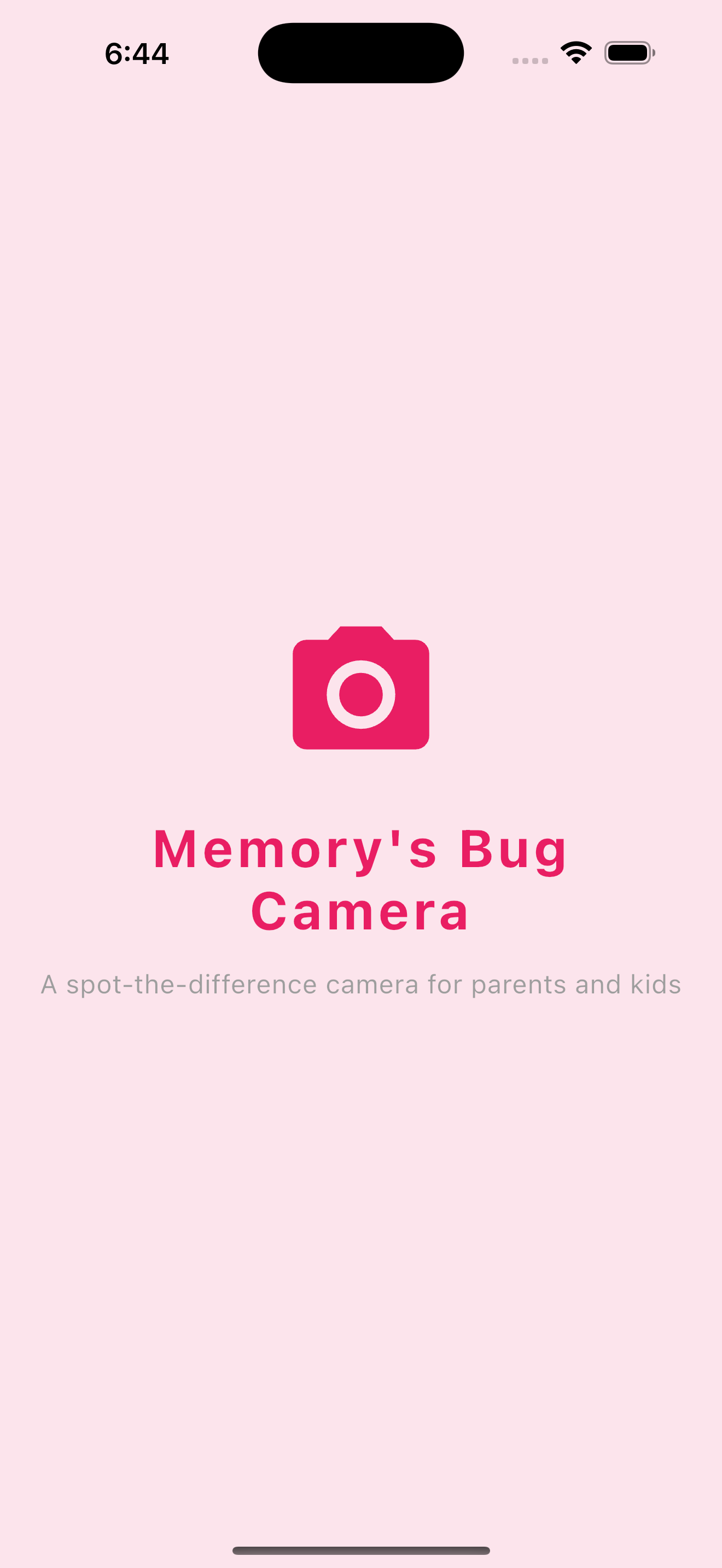 Memory's Bug Camera screen image